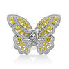 Canary Butterfly Diamond Crystalline Super Luxury Ring Best Cocktail Ring