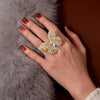 Canary Butterfly Diamond Crystalline Super Luxury Ring Best Cocktail Ring