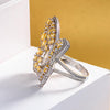 Canary Butterfly Diamond Crystalline Super Luxury Ring Best Cocktail Ring