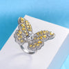 Canary Butterfly Diamond Crystalline Super Luxury Ring Best Cocktail Ring