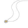 Daisy Flower Vivid Yellow Diamond Crystalline Wedding Anniversary Halo Earring, Best Halo Earring