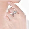 2 Pieces Wedding Ring Set D Color Diamond Crystalline Super Luxury Halo Ring Best Engagement Ring