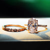 2 Pieces Wedding Ring Set D Color Diamond Crystalline Super Luxury Halo Ring Best Engagement Ring