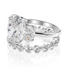 2 Pieces Wedding Ring Set D Color Diamond Crystalline Super Luxury Halo Ring Best Engagement Ring