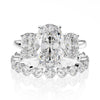 2 Pieces Wedding Ring Set D Color Diamond Crystalline Super Luxury Halo Ring Best Engagement Ring