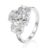 2 Pieces Wedding Ring Set D Color Diamond Crystalline Super Luxury Halo Ring Best Engagement Ring