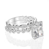 2 Pieces Wedding Ring Set D Color Diamond Crystalline Super Luxury Halo Ring Best Engagement Ring