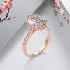 2 Pieces Wedding Ring Set D Color Diamond Crystalline Super Luxury Halo Ring Best Engagement Ring