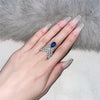 Genuine Lab-Grown Blue Sapphire Ring | Luxury Angel Wing Sapphire Jewelry | Best Gift For Her