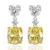 Canary Diamond Crystalline Earring, Luxury Tassel Dangle Earring