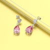 Pink Diamond Crystalline Earring, Luxury Tassel Dangle Earring