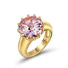 Vivid Pink Solitaire Diamond Crystalline Engagement Ring, Best Luxury Solitaire Ring