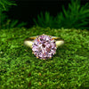 Vivid Pink Solitaire Diamond Crystalline Engagement Ring, Best Luxury Solitaire Ring