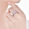 Heart Vivid Pink Diamond Crystalline Engagement Ring, Best Solitaire Engagement Ring