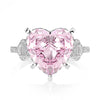 Heart Vivid Pink Diamond Crystalline Engagement Ring, Best Solitaire Engagement Ring