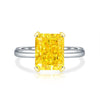 Vivid Yellow Diamond Crystalline Engagement Ring, Best Solitaire Engagement Ring