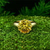 Vivid Yellow Diamond Crystalline Engagement Ring, Best Solitaire Engagement Ring