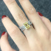 Vivid Yellow Diamond Crystalline Wedding Anniversary Halo Ring, Best Halo Ring