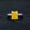 Vivid Yellow Diamond Crystalline Engagement Ring, Best Solitaire Engagement Ring