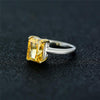 Vivid Yellow Diamond Crystalline Engagement Ring, Best Solitaire Engagement Ring