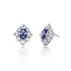 Genuine Lab-Grown Blue Sapphire Earring | Luxury Halo Sapphire Jewelry | Best Gift