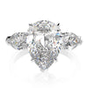 D Color Diamond Crystalline Super Luxury Ring Best Three Stone Wedding Ring