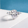 D Color Diamond Crystalline Super Luxury Ring Best Three Stone Wedding Ring