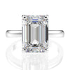 D Color Diamond Crystalline Emerald Cut Ring, Super Luxury Solitaire Ring, Best Engagement Ring