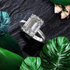 D Color Diamond Crystalline Emerald Cut Ring, Super Luxury Solitaire Ring, Best Engagement Ring