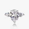 D Color Diamond Crystalline Super Luxury Ring Best Three Stone Wedding Ring