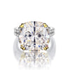 D Color Diamond Crystalline Super Luxury Halo Ring Best Engagement Solitaire Ring