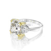 D Color Diamond Crystalline Super Luxury Halo Ring Best Three Stone Wedding Ring