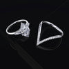 2 Pieces Wedding Ring Set D Color Diamond Crystalline Super Luxury Halo Ring Best Engagement Ring