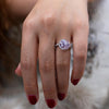 D Color Diamond Crystalline Super Luxury Halo Ring Best Engagement Solitaire Ring