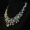 925 Silver Green Lab-Created Emerald Necklace, Vivid Green Luxury Queen Necklace