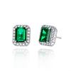 Green Lab-Created Emerlad Earring Stud Luxury Jewelry Best Jewelry Gift