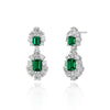 Vivid Green Lab-Created Emerlad Long Tassel Earring Luxury Jewelry Best Jewelry Gift