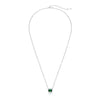 Mini Green Lab-Created Emerlad Halo Pendant Luxury Jewelry Best Emerald Jewelry Gift