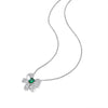 Green Lab-Created Emerlad Bow Pendant Luxury Jewelry Best Emerald Jewelry Gift