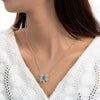 Green Lab-Created Emerlad Bow Pendant Luxury Jewelry Best Emerald Jewelry Gift