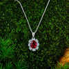 Genuine Lab-Grown Ruby RED RUBY PENDANT LUXURY RUBY JEWLERY