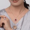 Genuine Lab-Grown Ruby RED RUBY PENDANT LUXURY RUBY JEWLERY