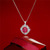 Genuine Lab-Grown Ruby RED RUBY PENDANT LUXURY RUBY JEWLERY