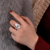 D Color Diamond Crystalline Super Luxury Halo Ring Best Engagement Ring